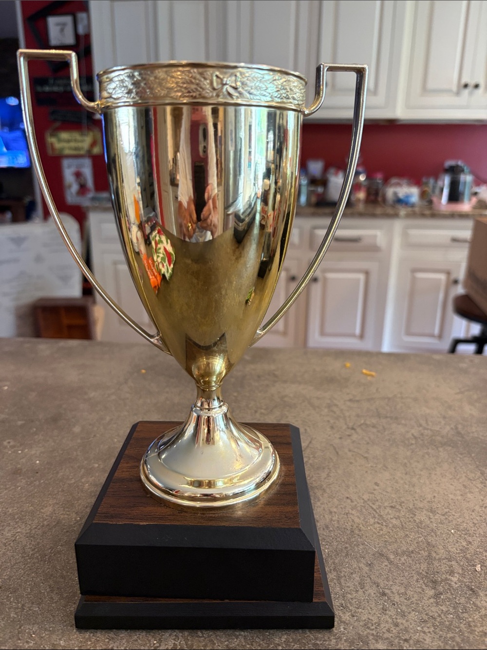 10” Classic Gold Trophy Cup on Wood Base
